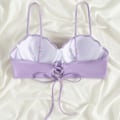 Miniatyrbilde 4 av 11: Dame Bikinitopp Push Up Wim Topp Bøyle Badedrakt Topp Vattert Badedrakt kun Lilla Purple S