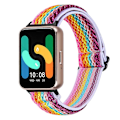 Miniatyrbillede 2 af 5: Vævet Armbånd i Elastisk Materiale til Samsung Galaxy Fit3 SM-R390, Sort Kobling Style C