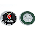Pikkukuva 1 / 5: 68 mm 2 3-nastainen Saab-auton etulokas, konepellin, takaluukun ja puskurin merkki Saab 9 3 9 5 9-3 9-5 Saab-merkin tarra, lisävarusteet Y Front Black