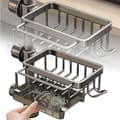 Dishcloth and Sponge Holder for Kitchen and Bathroom Faucets, Rust-Resistant Sink Accessories