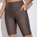 Miniatyrbilde 4 av 5: Dykkeshorts for kvinner, reduserer gnagsår, lett, myk, hudvennlig, våtdraktshorts for surfing - Perfekt brun Brown L