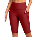 Miniatyrbilde 5 av 5: Dykkeshorts for kvinner, reduserer gnagsår, lettvektige, myke, hudvennlige, våtdraktshorts for surfing - Perfekt Brick Red Brick Red 2XL
