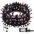 Pikkukuva 1 / 5: Valolista 200 LED-lampulla, 20 metriä pitkä, jouluvalaistukseen Violetti ja Oranssinen Purple and Orange 200 LED