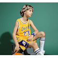 Miniatyrbild 2 av 4: Lakers #23 Lebron James Jersey Nummer 23 Basketboll Uniform Set Barn / Gul Yellow XS (110-120cm)