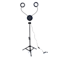 Miniatyrbillede 6 af 8: LED-ringlampe med stativ, justerbar lysstyrke, udfyldningslys til livestreaming, selfies og makeup