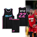 Miniatyrbild 2 av 8: Basketbollströjor Sportkläder Jimmy Butler Miami Heat Nr 22 Basketbollströjor Vuxna Barn Fotbollströjor - Perfet City Edition Svart City Edition Black Adult 5XL（185-190cm）