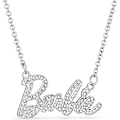 Miniatyrbilde 1 av 6: Barbie Crystal Script Logo Halskjede xixl Silver
