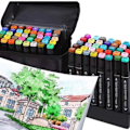 Miniatyrbillede 5 af 9: 80 stk. - Tusser med etui - Dobbeltsidet - Penne Multicolor multifärg