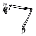 Miniatyrbillede 3 af 5: Boom Arm Stand Kraftig 360 Justerbar Metal Mikrofonstativ Skrivebordsholder - Perfekt Sort Black