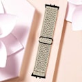 Miniatyrbillede 4 af 5: Vævet Armbånd i Elastisk Materiale til Samsung Galaxy Fit3 SM-R390, Sort Kobling Style J