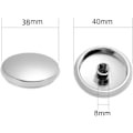 Miniatyrbilde 3 av 5: Mu Mianhua 2 stk. Servantbatteri Trykknapp Messing Polert Krom Click Clack 38mm Avløp Badekar Pop Up Plugg Avløpsplugg for Badekar{GKS}