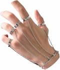 Boho monikerroksinen sormus rannekoru hopea orjarannerengas vintage T