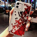 Pikkukuva 3 / 10: iPhone 12 - Liquid Glitter 3D Bling -kuori Rosa