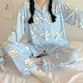 Pikkukuva 1 / 4: Sanrios Kawaii Pyjama Cinnamoroll Söpö Sarjakuva Korealainen Makuuhuoneen Kotivaatteet Tyttöystävän Lahja 140-180 catty 140-180catty