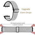 Miniatyrbillede 3 af 5: Vævet Armbånd i Elastisk Materiale til Samsung Galaxy Fit3 SM-R390, Sort Kobling Style E