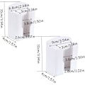 Miniatyrbild 5 av 5: 2 st Universal Fjärrkontroll Väggfäste ABS Fjärrkontrollhållare Väggmonterad Självhäftande Förvaringslåda (Vit)