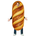Pikkukuva 1 / 3: Reneecho Aikuisten Baguette-asu Miehille Leivän Leivän Asu Ranskalaisen Leivän Cosplay Halloween-asu