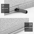 Miniatyrbillede 7 af 10: 11-15,6 tommer taske med etui til bærbar computer, lysegrå Light Grey 15.4 inch