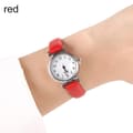 Damklockor Läderarmband RÖD red