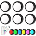 Miniatyrbillede 6 af 10: LED-forlygter med 2 fjernbetjeninger RGB Design mange farver sort