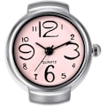 Pikkukuva 1 / 5: Sormuskello Creative Elastic Round Quartz Sormuskellot, Ystävänpäiväksi unisex pink