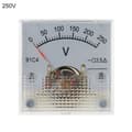 DC-voltmeter Analog panelmätare 0-250V 0-250V 0-250V 0-250V