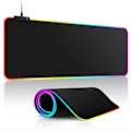 Miniatyrbild 1 av 6: RGB Gaming Mouse Pad 800×300×4mm Thick Extended Gaming Mouse and Keyboard Mat with Non-Slip Rubber Base and 7 Lighting Modes