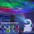 Miniatyrbild 2 av 6: Astronaut Galaxy Projektor Stjärnlampa Astronautlampa Galaxy Stjärnprojektor Nattlampa LED-lampa med Timer Fjärrkontroll (Vit) White