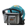Miniatyrbilde 1 av 5: Barnevognveske Organizer Barnevogn Buggy Bag Baby Universal Multifunksjonell Oppbevaringsveske (Grå stjerne)