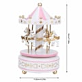 Miniatyrbild 1 av 4: Musiklåda, karusell Musiklåda karusell Julgåva Bröllop födelsedagspresent dekoration Karusell Rosa (Vit + Rosa)