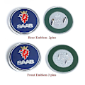 Miniatyrbilde 5 av 5: 68mm 2 3 Pins Saab Bil Fronthette Emblem Bakluke Bumper Badge For Saab 9 3 9 5 9-3 9-5 Saab Emblem Dekal Tilbehør Yal Rear Carbon