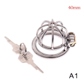 Miniatyrbilde 7 av 9: Rustfritt stål metall hane kyskhetsbur Device Restraint Spike - Perfekt 45mm
