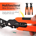 Miniatyrbild 2 av 9: Professional 5-in-1 Combination Pliers with Wire Stripping Pliers, Wire Cutting Pliers, Wire Crimping Pliers, Multi, Combination Wrench, Multi-Tool