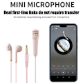Miniatyrbild 7 av 8: 3,5 mm karaoke-mikrofonhörlurar mini stereo-hörlurar med sladd i vitt White