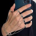 Miniatyrbilde 3 av 5: Boho flerlags fingerring armbånd sølv slavearmbånd vintage T