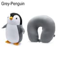 Plush Kuddar U-formad Resekudde GRÅ PINGVIN Grey Penguin