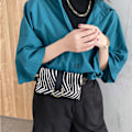 Pikkukuva 4 / 10: Vyölaukku naisille, nahkaa, tasku, SEEPRAKUVIO - MUSTA Zebra Pattern-Black