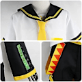 Miniatyrbillede 4 af 5: Rin Cosplay Len Cosplay Kostume Miku Cosplay Kjole Uniform Halloween Party Uniform Fuld Sæt XS