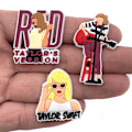 Miniatyrbild 4 av 5: 10 st Taylor Swift-inspirerade skoberlocker, DIY Croc-berlocker, skodekoration för fans, Swiftie julklapp (FMY)