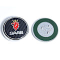 Miniatyrbillede 1 af 5: 68mm 2 3 Pins Saab Bil Forreste Hætte Motorhjelm Emblem Bagklap Bumper Badge Til Saab 9 3 9 5 9-3 9-5 Saab Emblem Dekal Tilbehør Yal Front Carbon
