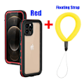 Miniatyrbild 1 av 6: IP68 Vattentätt Fodral för iPhone 15 14 13 12 11 Pro Max XS Max XR 7 8 RödPeppar Transparent Skydd Dykning Under Vatten Simning Utomhussporter RD med Rem RD with Strap i-Phone XS Max 6.5