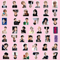 Pikkukuva 3 / 5: 94 BTS-tarraa JUNG KOOK Kim Taehyungin sooloalbumin söpö tarra kokoelma