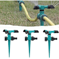 Miniatyrbillede 1 af 5: 3 stk. 360° Automatisk Græsplæne Vandingssystem, Trearmsroterende Sprinkler