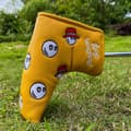 1:a Golf Trä Huvudskydd Driver Fairway Woods Skydd PU Läder Putter - Gul qd