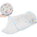 Miniatyrbillede 1 af 6: Foldbar Myggesigte til Enkeltmandseng, Fint Masket, Rejse & Camping Pop-Up Net (Blå) blue