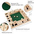 Miniatyrbild 2 av 5: Träbrädspelet 4-spelare Shut The Box Tärningsspel Trä Matte Traditionellt Pubbräde Tärningsspel Resa 4-spelare Fantastiska Familjespel red