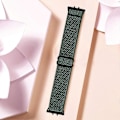 Miniatyrbillede 4 af 5: Vævet Armbånd i Elastisk Materiale til Samsung Galaxy Fit3 SM-R390, Sort Kobling Style H