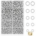 Miniatyrbillede 1 af 6: DIY Smykketilbehør 4600 Åbne og Lukkede Ringe til Smykkefremstilling Silver