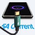 Miniatyrbilde 7 av 10: USB C Hurtigladekabel Type-C Datakabel GRØNN 2M Grønn Green 2m