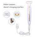 Miniatyrbilde 3 av 5: Barbermaskinlader Kompatibel Finishing Touch Flawless Body Oppladbar Damebarbermaskin Ledning 5v Erstatnings USB-lader Kabel Kvinner Trimmer